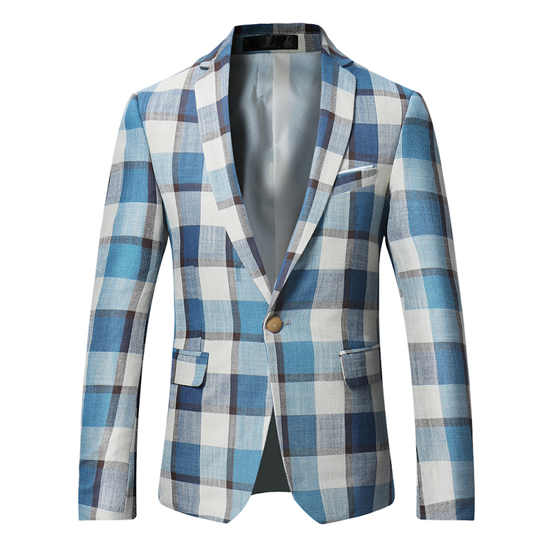  Masculino 2017 Ÿ   Ʈ   õ ĳ־  Ʈ   Ʈ ǻ M-5XL/Blazer Masculino  2017 Luxury Plaid Suit Blazers Male Stylish Casual Jack
